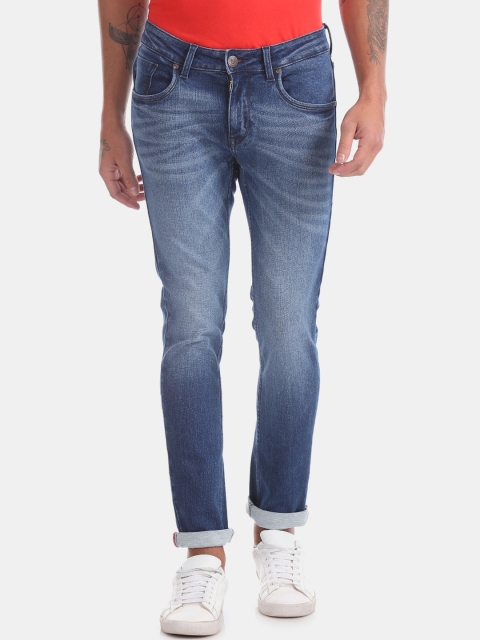 

RUF & TUF Men Blue Skinny Fit Mid-Rise Clean Look Stretchable Jeans