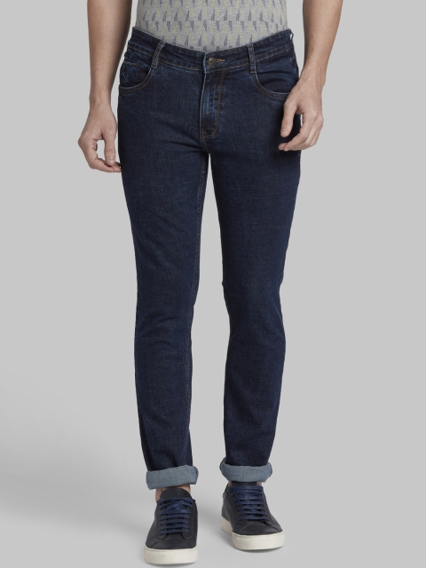

Parx Men Navy Blue Slim Fit Mid-Rise Clean Look Jeans
