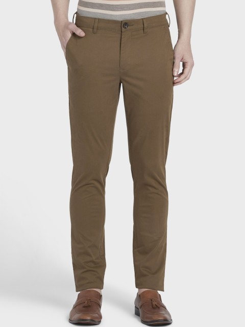 

ColorPlus Men Tan Regular Fit Solid Regular Trousers