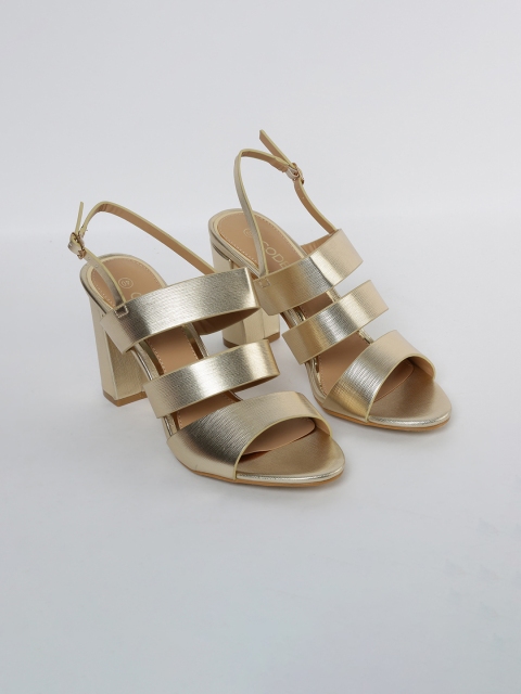 

CODE by Lifestyle Women Muted Gold-Toned Solid Heels