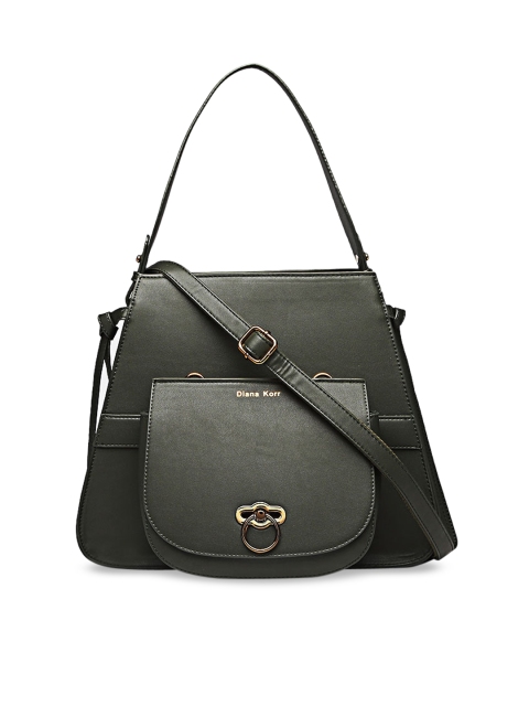 

Diana Korr Green Solid Handheld Bag