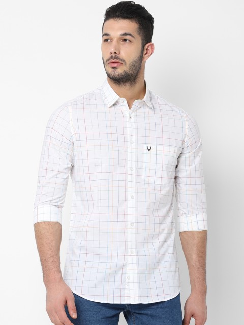 

Allen Solly Men White & Red Slim Fit Checked Casual Shirt