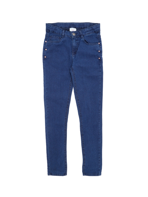 

Pantaloons Junior Girls Blue Regular Fit Mid-Rise Clean Look Jeans