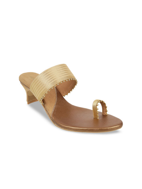 

Mochi Women Gold-Toned Solid Heels