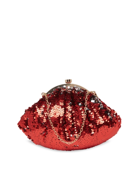 

Tarusa Red Sequinned Embellished Clutch