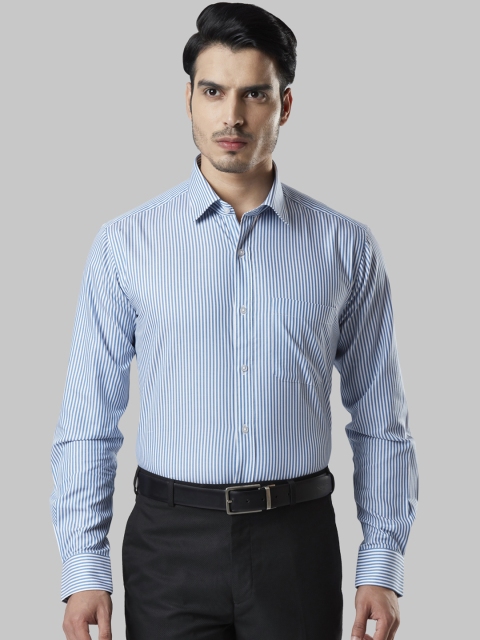 

Raymond Men Blue & White Regular Fit Striped Formal Shirt