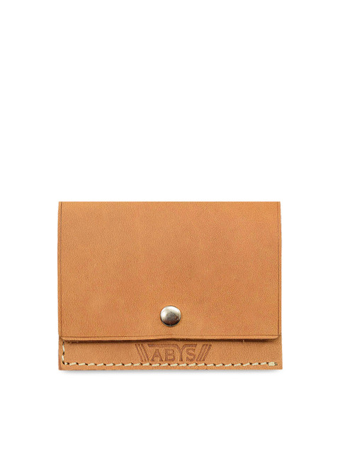 

ABYS Unisex Tan Brown Solid Leather Card Holder