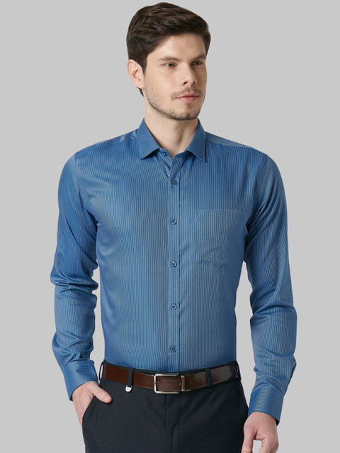 

Park Avenue Men Blue Slim Fit Printed Formal Shirt