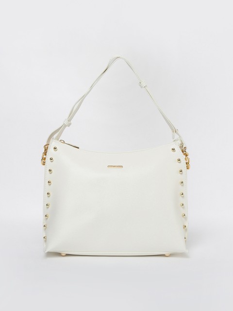 

Ginger by Lifestyle White Embellished Handheld Bag