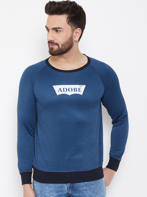 

Adobe Men Blue Printed Sweatshirt