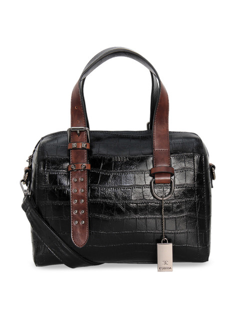 

ESBEDA Black Textured Handheld Bag