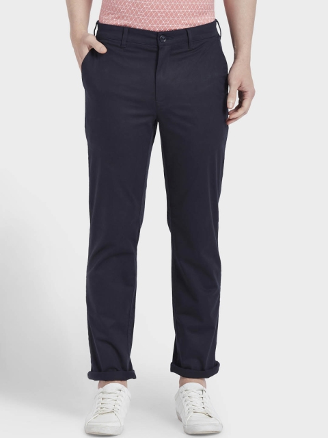 

ColorPlus Men Navy Blue Tapered Fit Solid Chinos