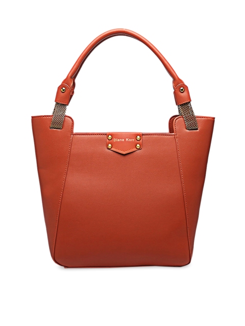 

Diana Korr Tan Brown Solid Handheld Bag