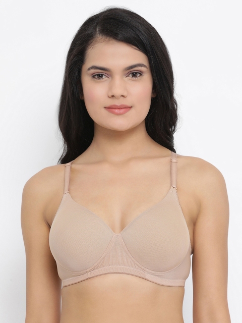 

Clovia Beige Solid Padded Non-Wired T-Shirt Bra BR2031P2432B