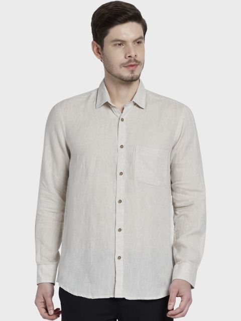 

ColorPlus Men Beige Tailored Fit Solid Casual Shirt