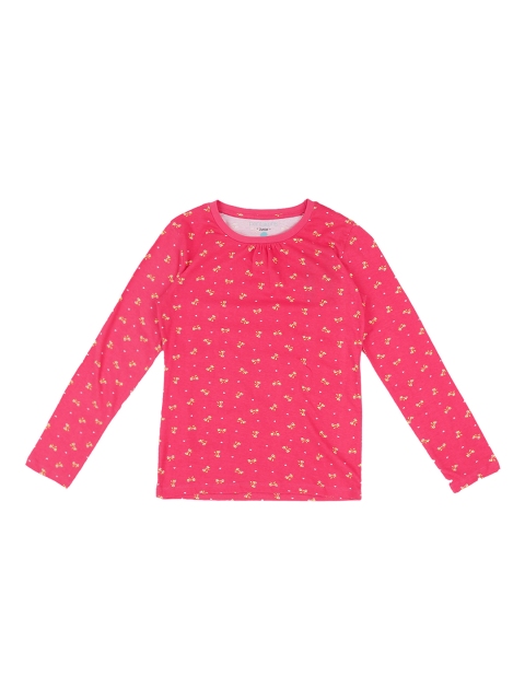 

Pantaloons Junior Girls Pink Printed Round Neck T-shirt