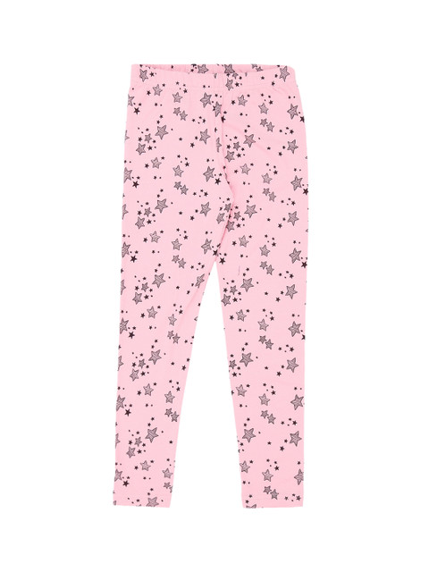 

Pantaloons Junior Girls Pink & Black Printed Ankle-Length Leggings