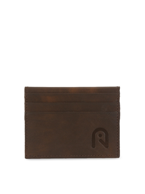 

Indiamigo Men Brown Solid Two Fold Card Holder