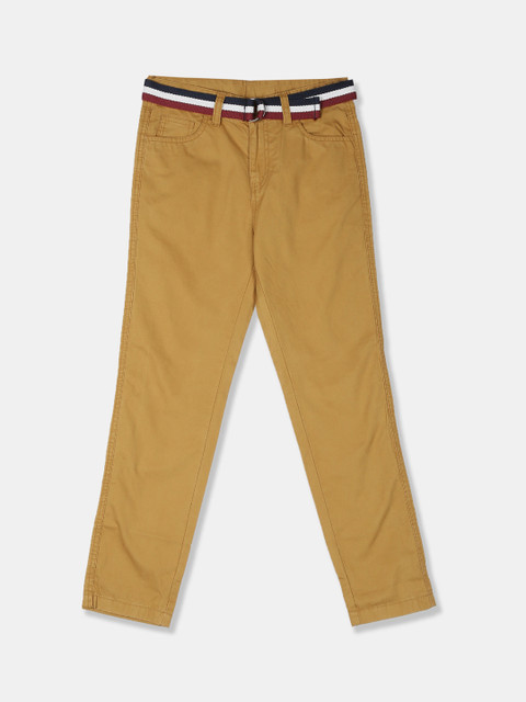 

Cherokee Boys Yellow Regular Fit Solid Regular Trousers