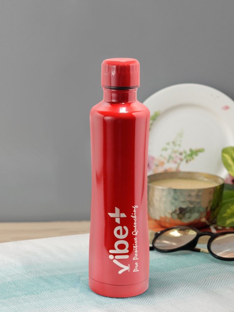 

Vibe Plus Unisex Red Solid Double Wall Stainless Steel Water Bottle 450ml