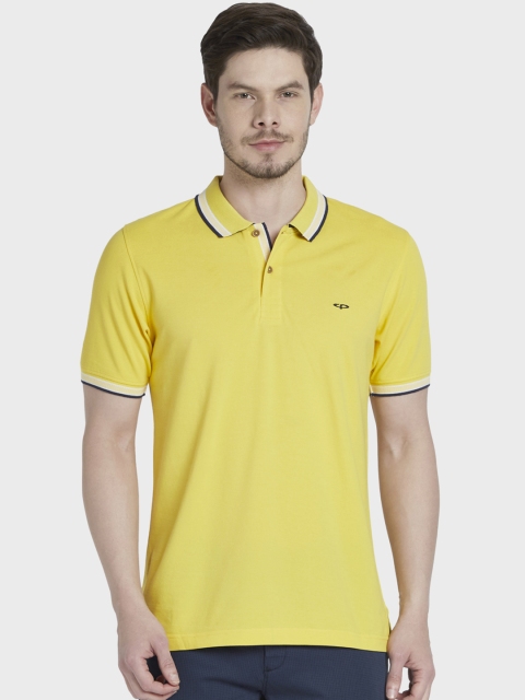 

ColorPlus Men Yellow Solid Polo Collar T-shirt