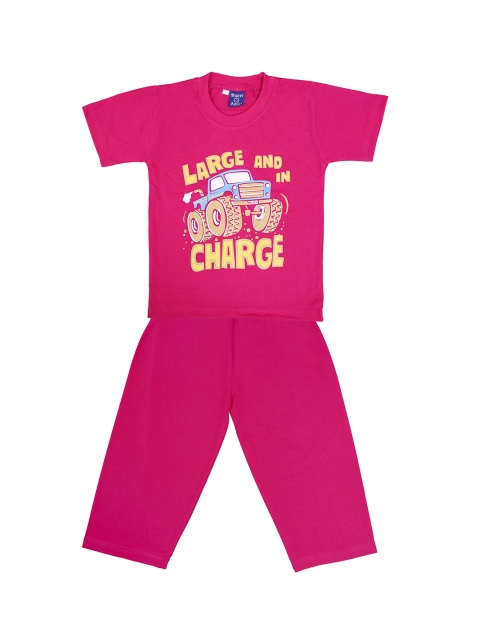 

SWEET ANGEL Boys Pink Printed Night suit 700596