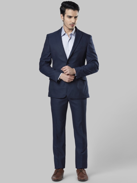 

Raymond Men Navy Blue Solid Slim-Fit Single-Breasted Formal Suit