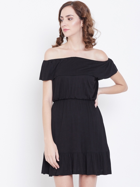 

DODO & MOA Women Black Solid Blouson Dress