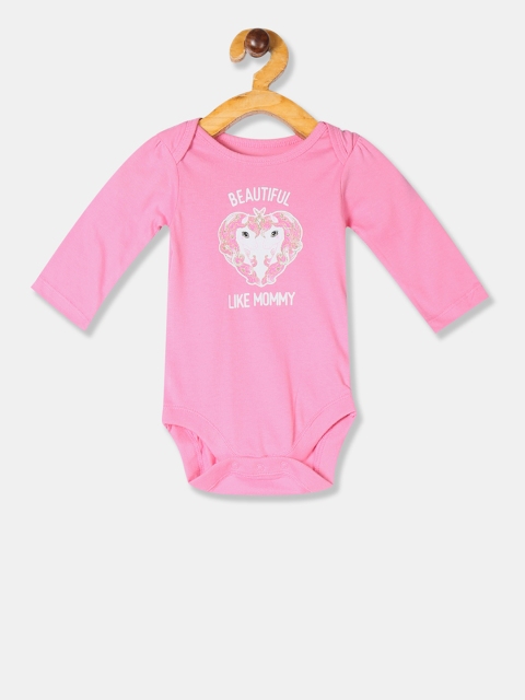 

The Childrens Place Girls Pink Printed Bodysuit