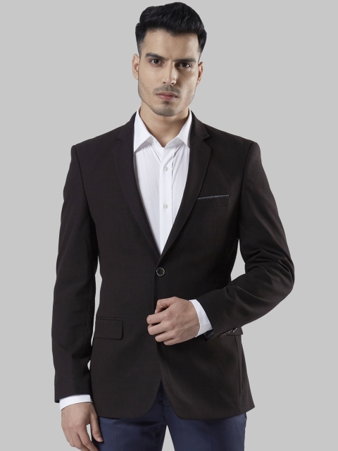 

Raymond Men Brown Solid Single-Breasted Formal Blazer