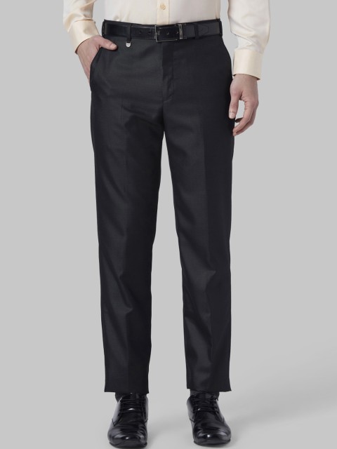 

Park Avenue Men Black Regular Fit Solid Formal Trousers