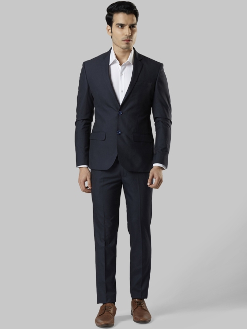 

Park Avenue Men Navy Blue Single-Breasted Formal Suit