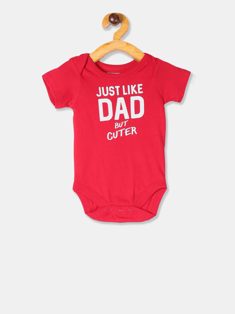 

The Childrens Place Boys Red Printed Bodysuit