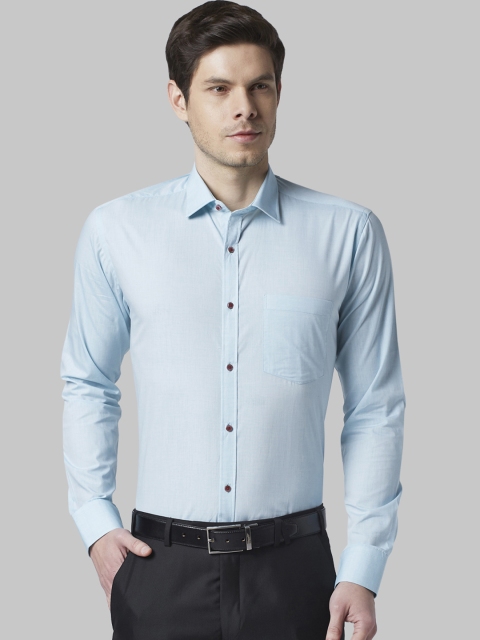 Park Avenue Men Blue Slim Fit Solid Formal Shirt