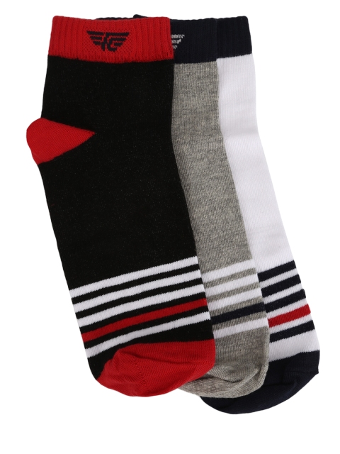 

Red Tape Men Pack of 3 Assorted Above Ankle-Length Socks, Black