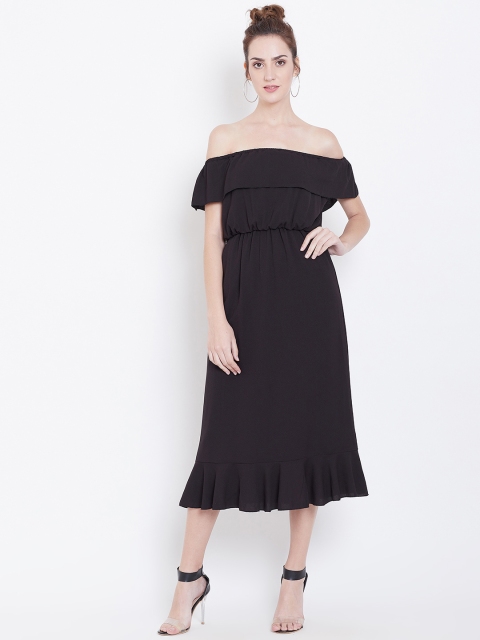

DODO & MOA Women Black Solid Blouson Dress