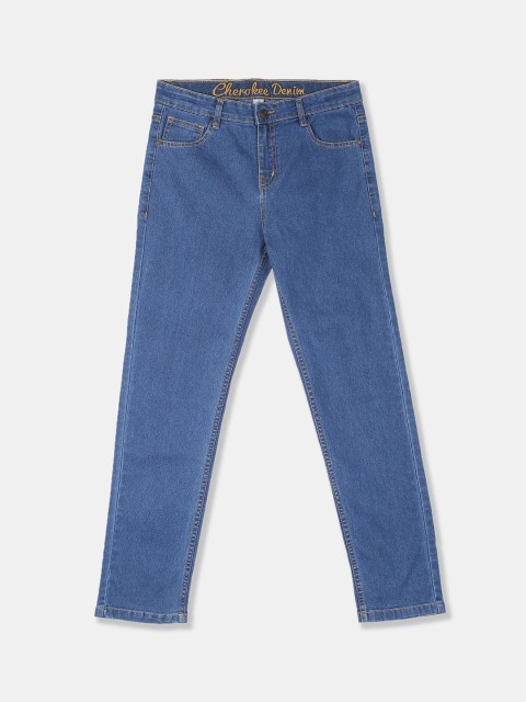 

Cherokee Boys Blue Slim Fit Mid-Rise Clean Look Stretchable Jeans