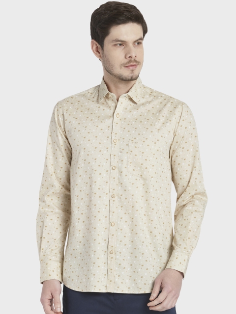 

ColorPlus Men Beige Tailored Fit Printed Casual Shirt