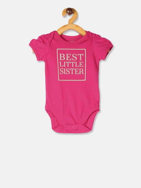 

The Childrens Place Girls Pink Printed Bodysuit