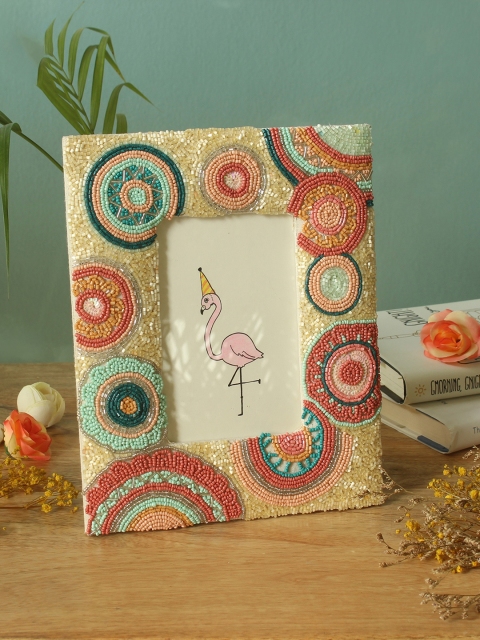 

The Wishing Chair Orange & Green Mandala Table-Top Photo Frame