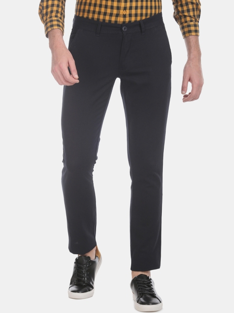 Ruggers Men Tapered Fit Regular Trousers, Na