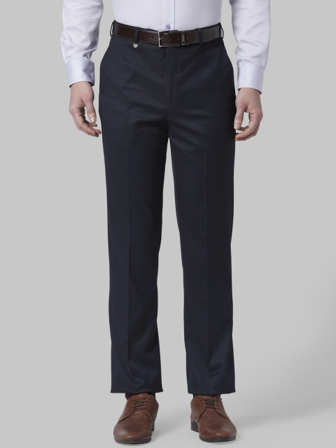 

Park Avenue Men Navy Blue Regular Fit Solid Formal Trousers