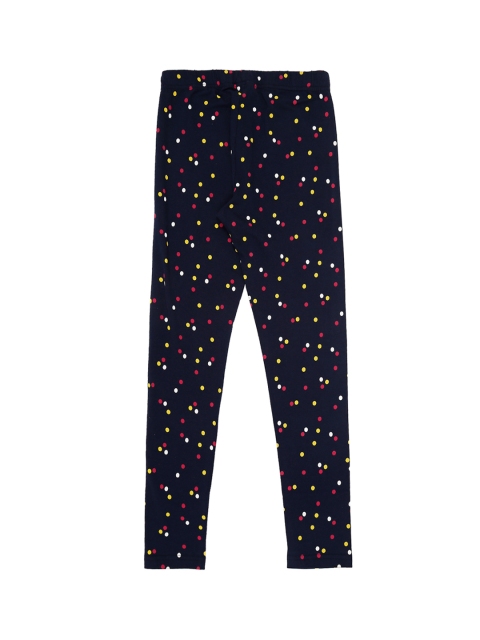 

Pantaloons Junior Girls Navy Blue Printed Ankle-Length Leggings