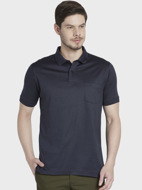 

ColorPlus Men Navy Blue Solid Polo Collar T-shirt