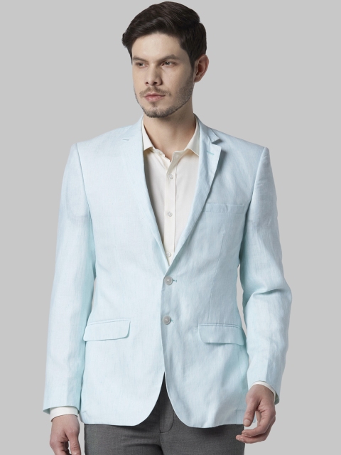 

Park Avenue Men Blue Solid Super Slim-Fit Single-Breasted Formal Blazer