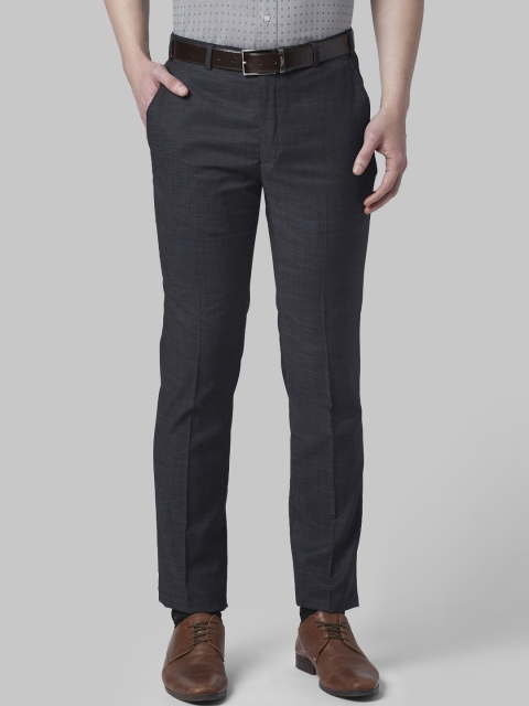 

Park Avenue Men Black Slim Fit Solid Formal Trousers