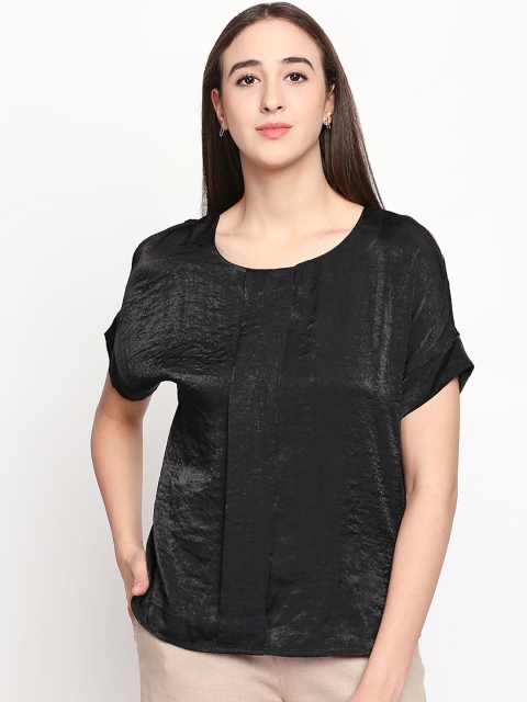 

Forever Glam by Pantaloons Women Black Solid Top