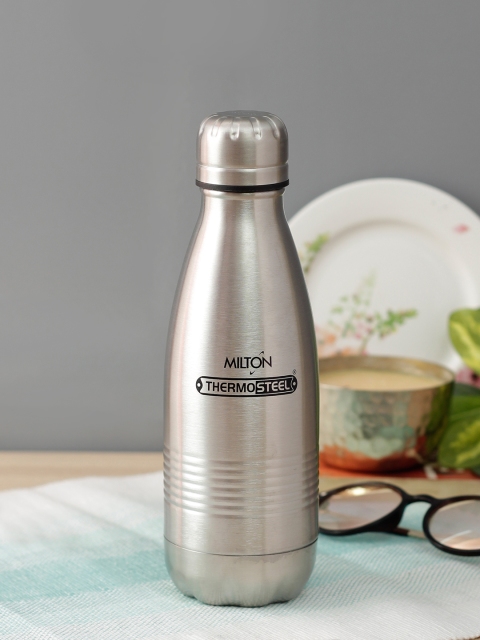

Milton Unisex Silver-Toned Insulated Thermosteel Duo Dlx Water Bottle 350 ml