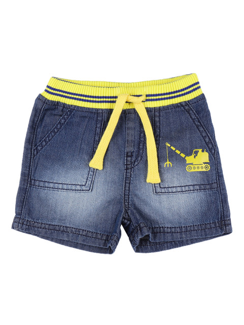 

Chirpie Pie by Pantaloons Boys Blue Solid Regular Fit Denim Shorts