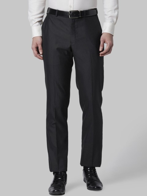 

Park Avenue Men Black Regular Fit Solid Formal Trousers